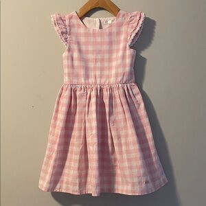 Tahari girls pink gingham dress. size: 6